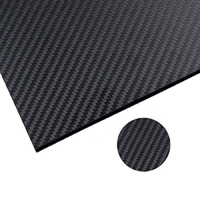 100X250X4.0MM100% 3K Plain Weave Carbon Fiber Sheet Laminate Plate Twill Weave Panel 4.0mm Thickness