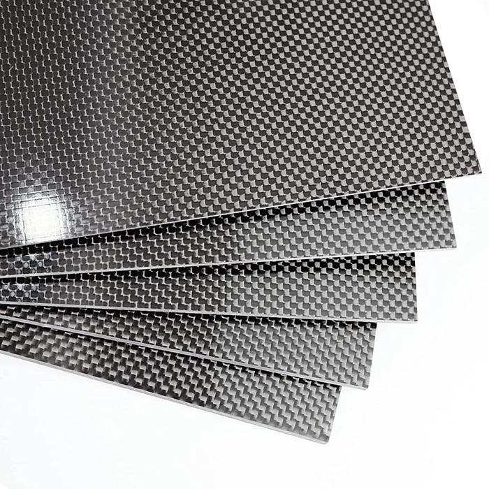 500X500X1.5MM 100% 3K Plain Weave Carbon Fiber Sheet Laminate Plate Twill Weave Plate 1.5mm Thickness