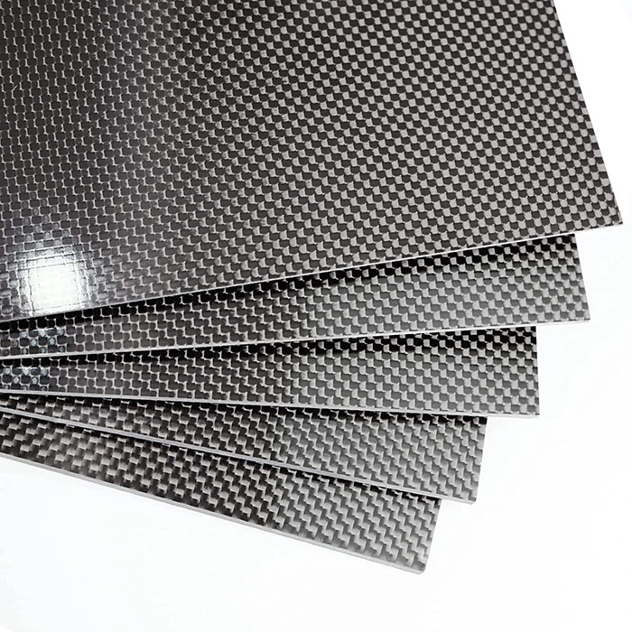 500X500X1.0MM100% 3K Plain Weave Carbon Fiber Sheet Laminate Plate Twill Weave Panel 1.0mm Thickness