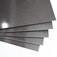 600X500X1.0MM 100% 3K Plain Weave Carbon Fiber Sheet Laminate Plate Twill Weave Panel 1.0mm Thickness