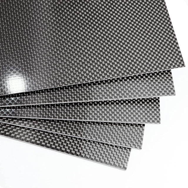 500X500X1.0MM100 3K Plain Weave Carbon Fiber Sheet Laminate Plate Twill Weave Panel 1.0mm Thickness