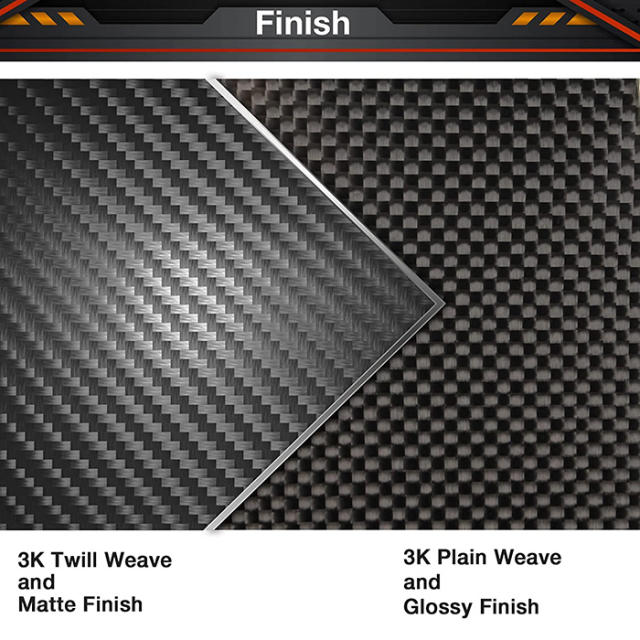 500X500X1.5MM 100% 3K Plain Weave Carbon Fiber Sheet Laminate Plate Twill Weave Plate 1.5mm Thickness