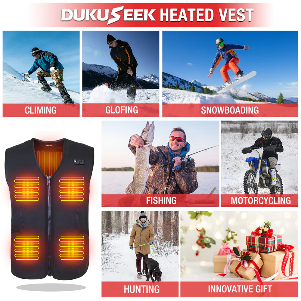 KODOKU Men's Heated Vest With Battery Pack Included 7.4V, 2024 Upgrade