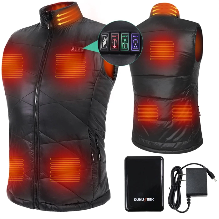 Lightweight Heated Vest for Women, Rechargeable Heating Vest w/ 7.4V Battery Pack