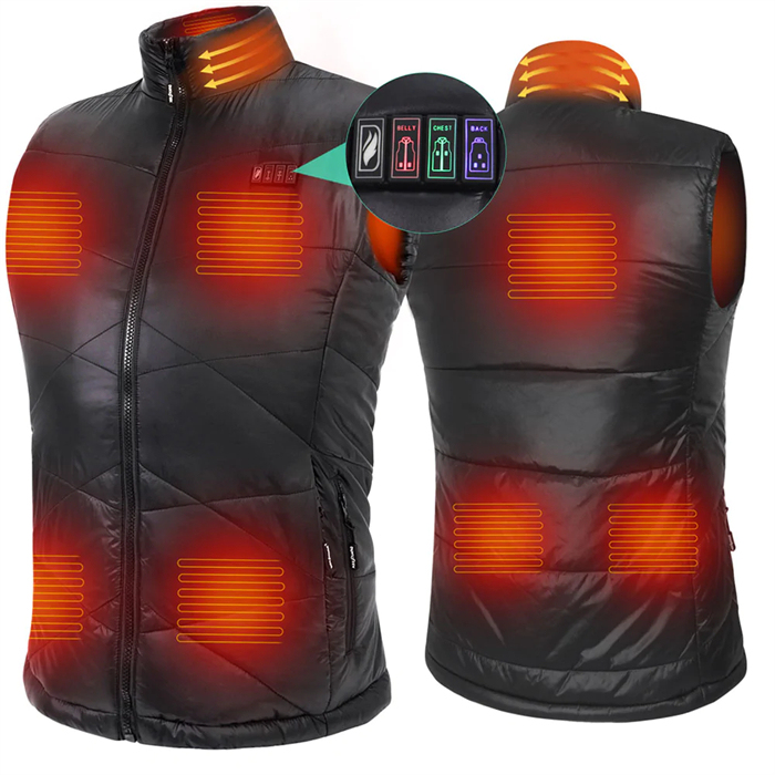 DUKUSEEK Lightweight Heated Vest for Men, Rechargeable Heating Vest w/ 7.4V Battery for Outdoor Hiking Hunting