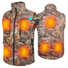 DUKUSEEK 7.4V Electric Heated Hunting Vest with Battery Pack Size Adjustable for Hunting Hiking and Etc