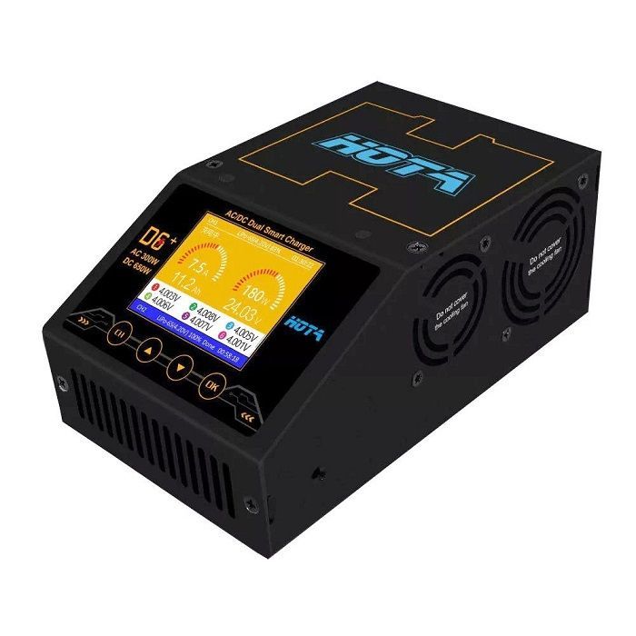 HOTA D6+ AC/DC AC300W DC650W 15A Dual Channel Smart Battery Charger Discharger