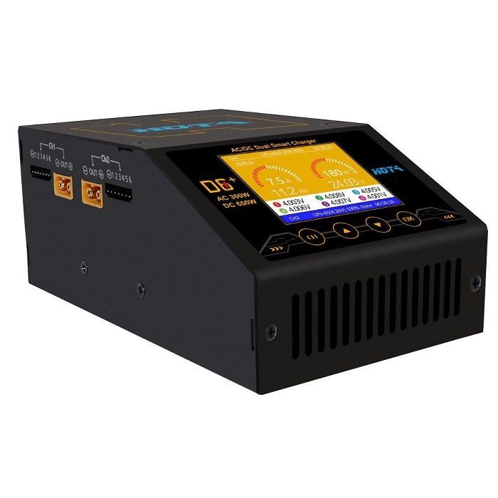 HOTA D6+ AC/DC AC300W DC650W 15A Dual Channel Smart Battery Charger Discharger