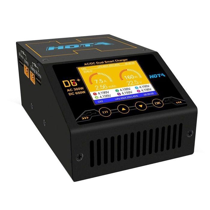 HOTA D6+ AC/DC AC300W DC650W 15A Dual Channel Smart Battery Charger Discharger