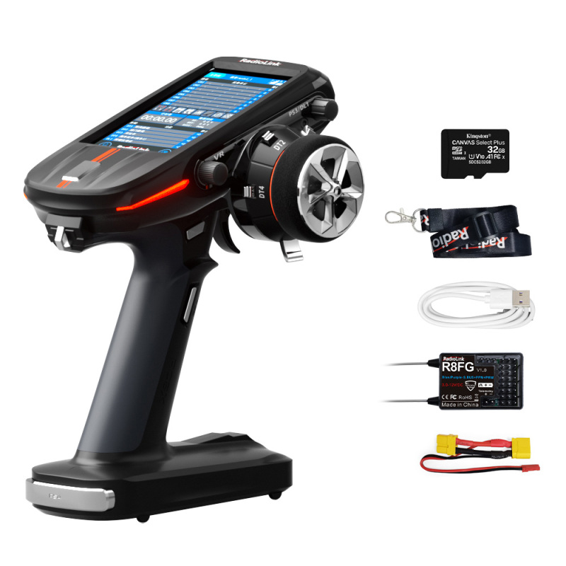 Radiolink RC8X 8CH Transmitter with R8FG RX 4.3 inch LCD Touch Screen Radio for RC Car Boat Robot