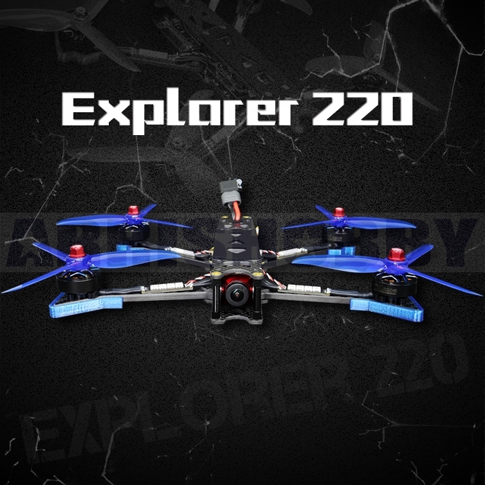 ARRIS Explorer 220 3-4S 5" Freestyle FPV Racing Drone BNF with F4 CADDX Ratel Camera