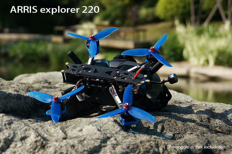 ARRIS Explorer 220 3-4S 5" Freestyle FPV Racing Drone BNF with F4 CADDX Ratel Camera