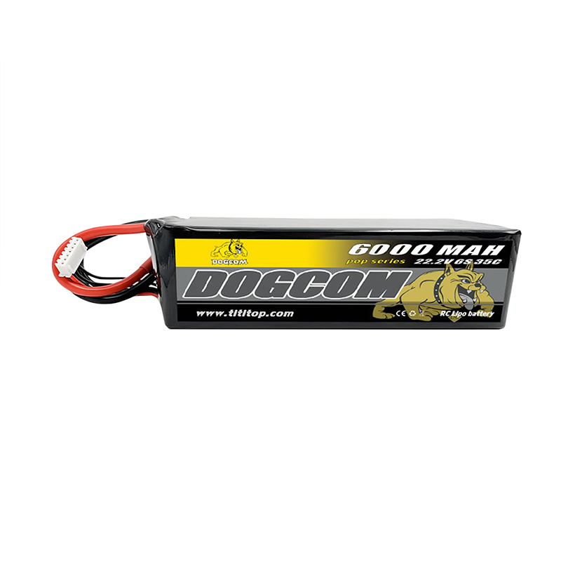 DOGCOM 6000mAh 35C 6S 22.2V DRONE UAV Lipo Battery