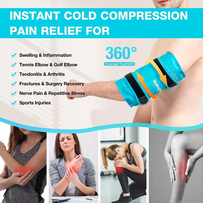 DUKUSEEK Elbow Ice Pack for Tendonitis and Tennis Elbow