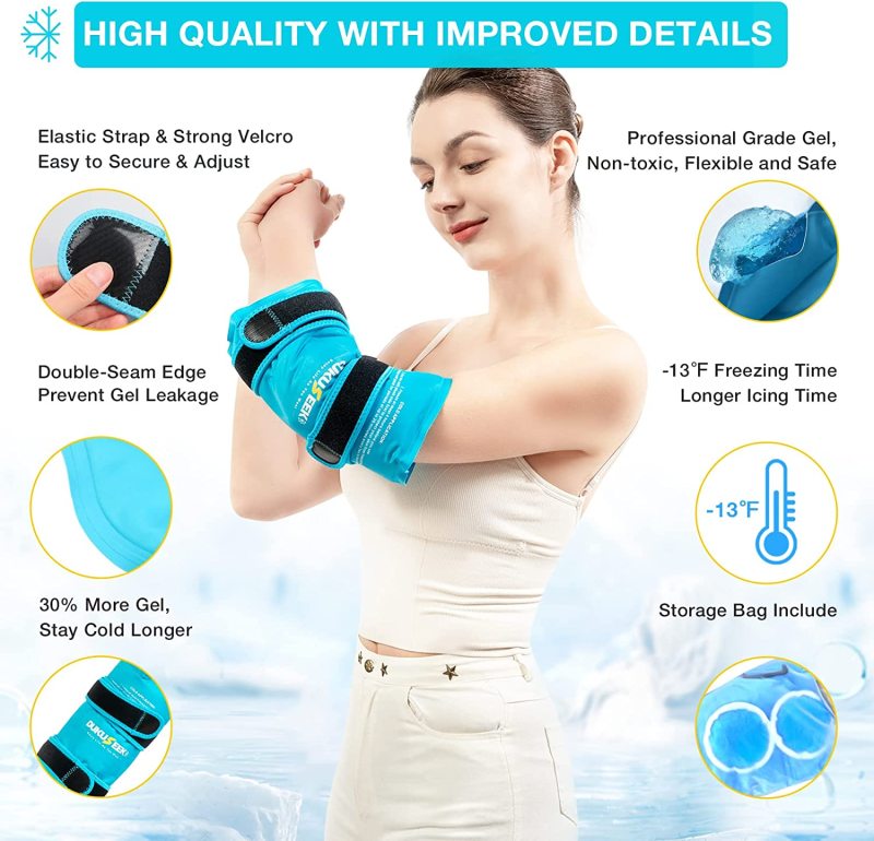 DUKUSEEK Elbow Ice Pack for Tendonitis and Tennis Elbow