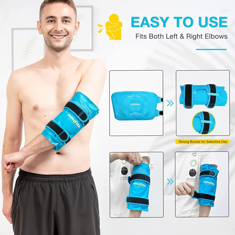 DUKUSEEK Elbow Ice Pack for Tendonitis and Tennis Elbow