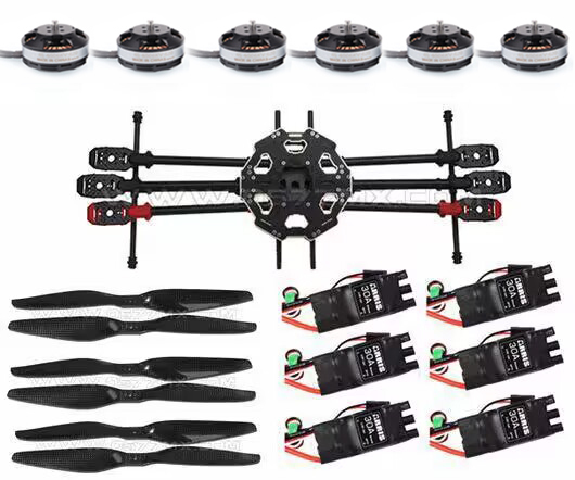 TAROT FY680 PRO Carbon Fiber Hexa-copter Super Combo (Not Assembled)