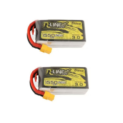 Tattu R-Line Version 3.0 14.8V 1550mAh 120C 4S1P Lipo Battery Pack with XT60 Plug(2PCS)