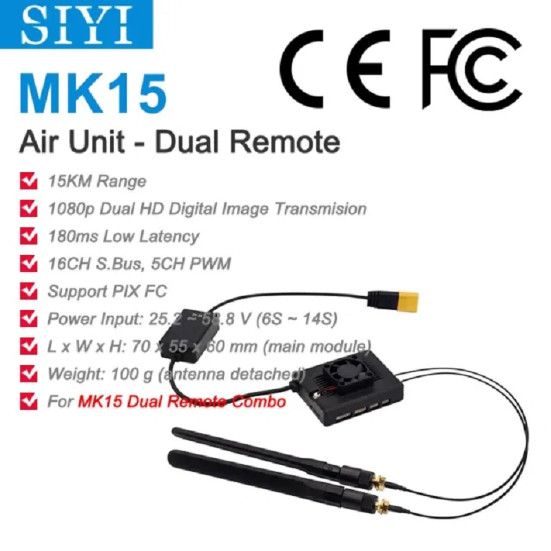 SIYI MK32 HM30 MK15 Dual Air Unit with Long Range