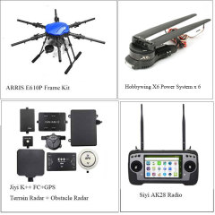 EFT E610P 6 Axis 10L Farm Drone Agriculture Spraying Drone with Hobbywing X6 JIYI K++  SIYI AK28 Radio