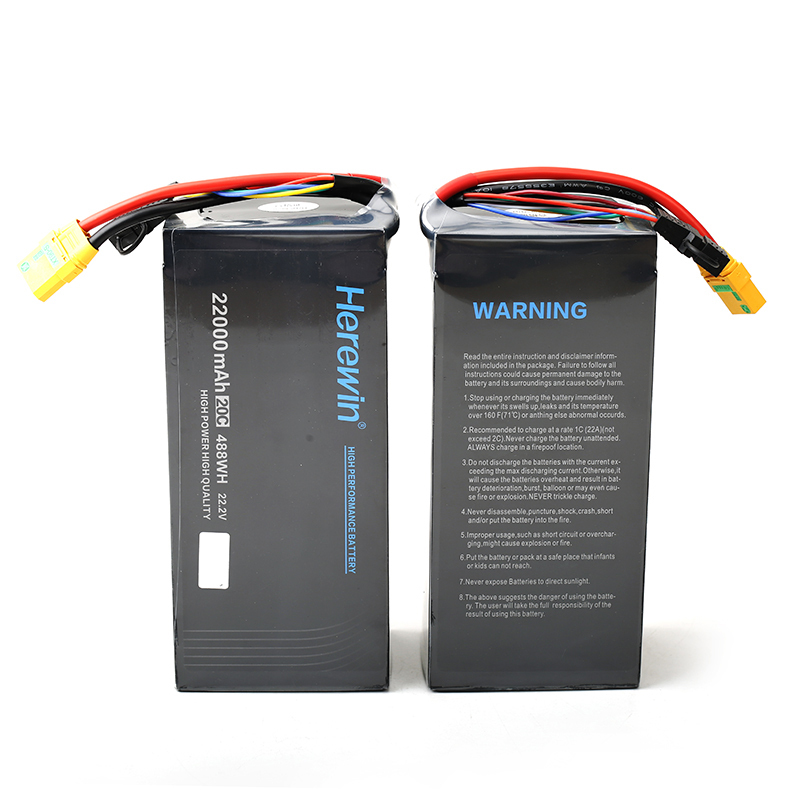 Herewin 6S 22.2V 12000mAh 16000mah 22000mah Lipo Battery for UAV RC Drones