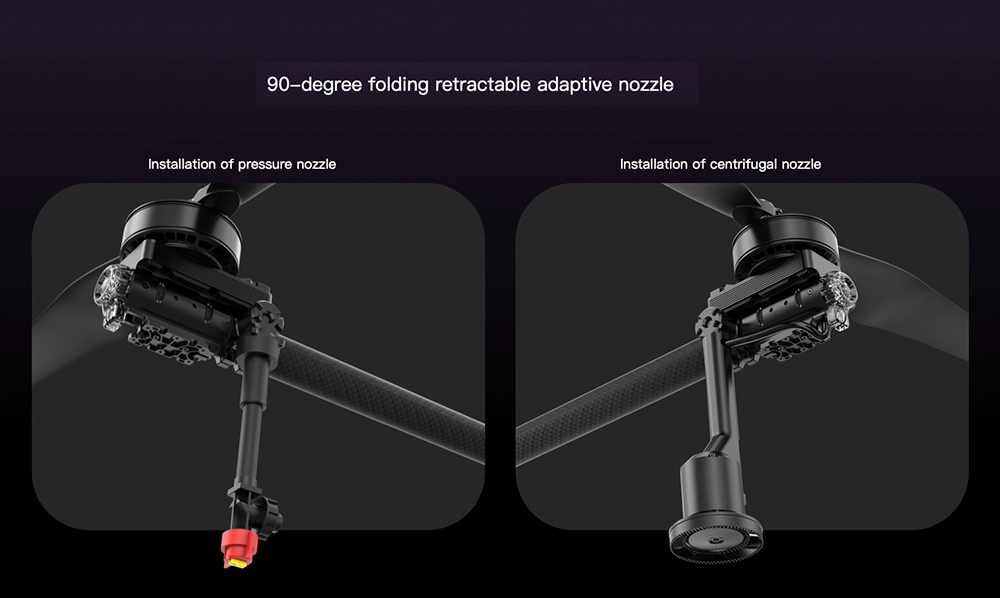JIS NV16 16L Agriculture Drone, folding retractable adaptive nozzle 90-degree folding .