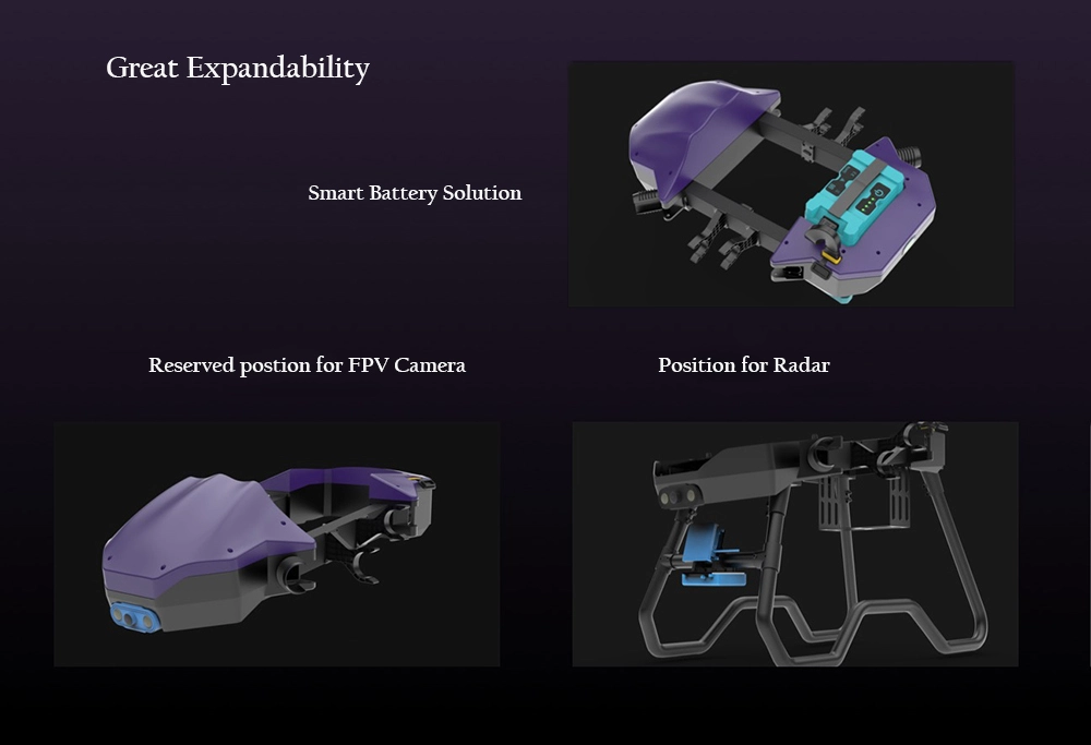 JIS NV20 20L Agriculture Drone, Great Expandability Smart Battery Solution Reserved postion for FPV Camera Position for Rad