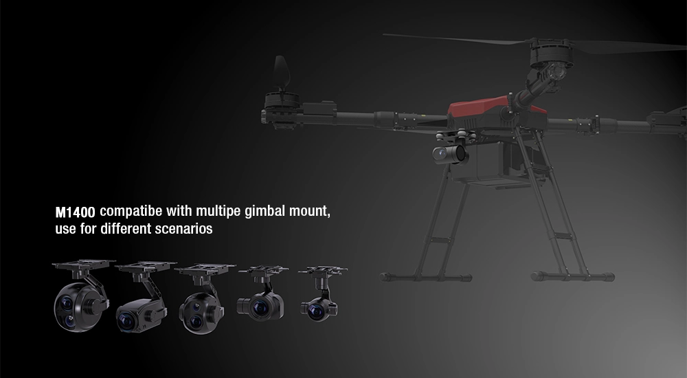ARRIS M1400 Industrial Drone, M1400 compatibe with multipe gimbal mount; use for different