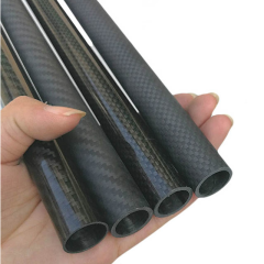 30mmx26mmx500mm 3K Roll Wrapped 100% Carbon Fiber 30mm Carbon Fiber Tube (2 PCS)