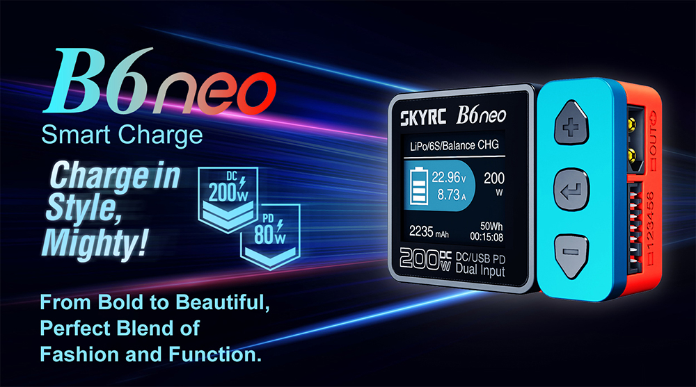 thumbnail image 2 of SKYRC B6Neo Smart Battery Charger - Balance Charger For Lipo Li-ion NiMH Batteries 2 of 4