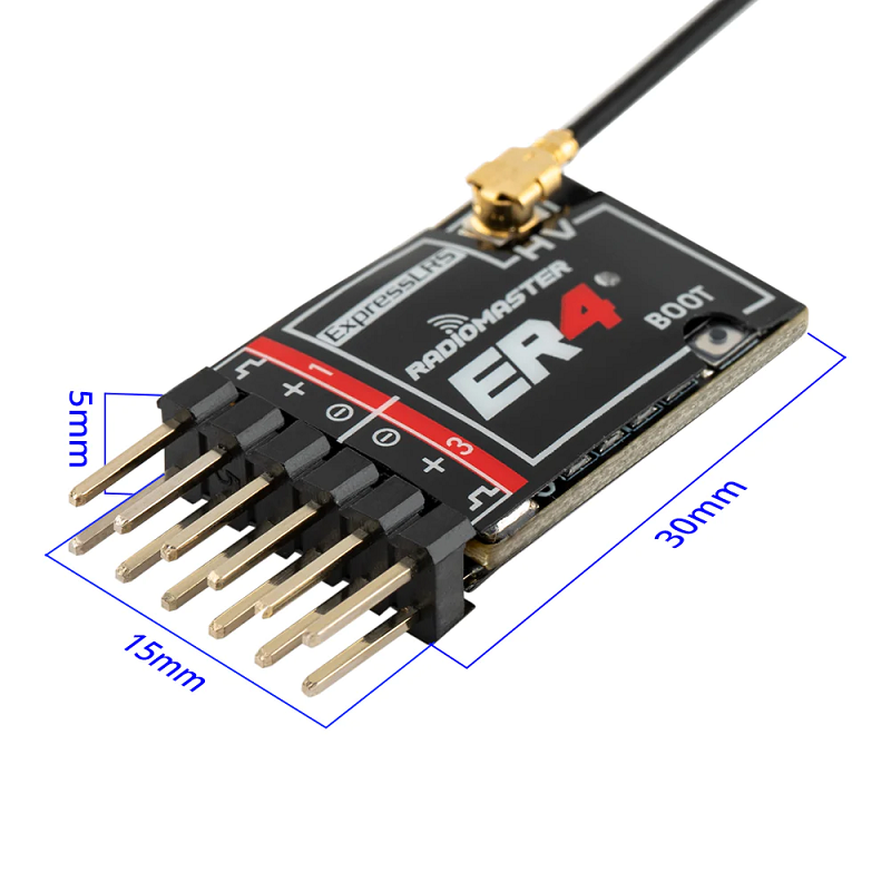Radiomaster ER4 2.4GHz ELRS PWM Receiver for Fixed-Wing Car Boat
