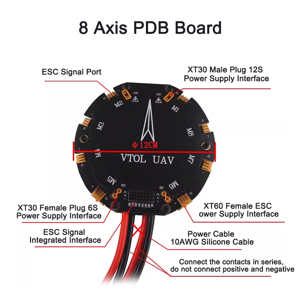 12S 480A High Current PDB Power Distribution Board for 8 Axis ...