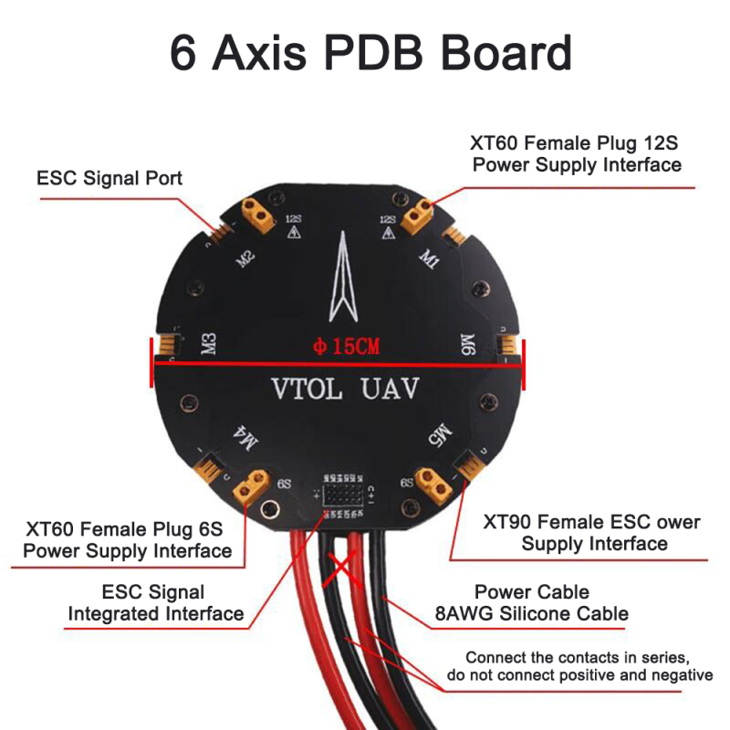 12S 480A High Current PDB Power Distribution Board for Quadcopter Hexacopter Axis Agriculture Drones