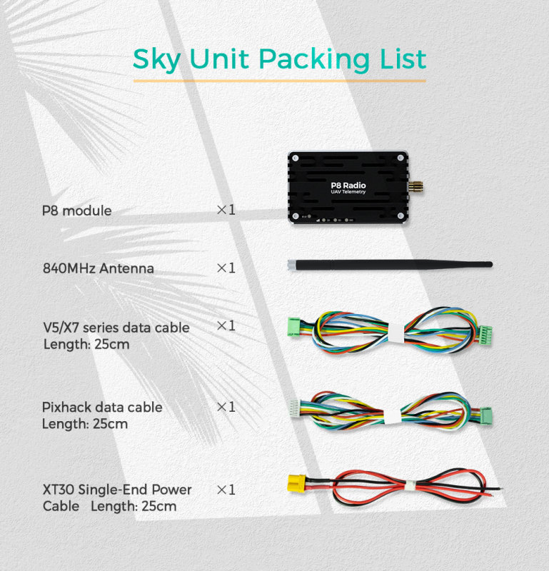 CUAV UAV P8 Radio Telemetry 840-845Mhz Wireless Ultra-Long DataTransmission System