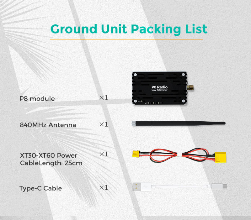 CUAV UAV P8 Radio Telemetry 840-845Mhz Wireless Ultra-Long DataTransmission System