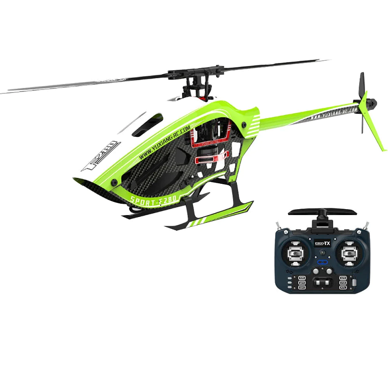 YXZNRC Yuxiang F280 2.4G 6CH 6-Axis Gyro 3D6G RC Helicopter Dual Brushless Direct Drive Motor Flybarless RTF with Jumper T20 Radio