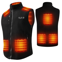 ARRIS Fleece Heated Vest for Men - 7.4V Rechargeable, Size-Adjustable, and Health-Boosting