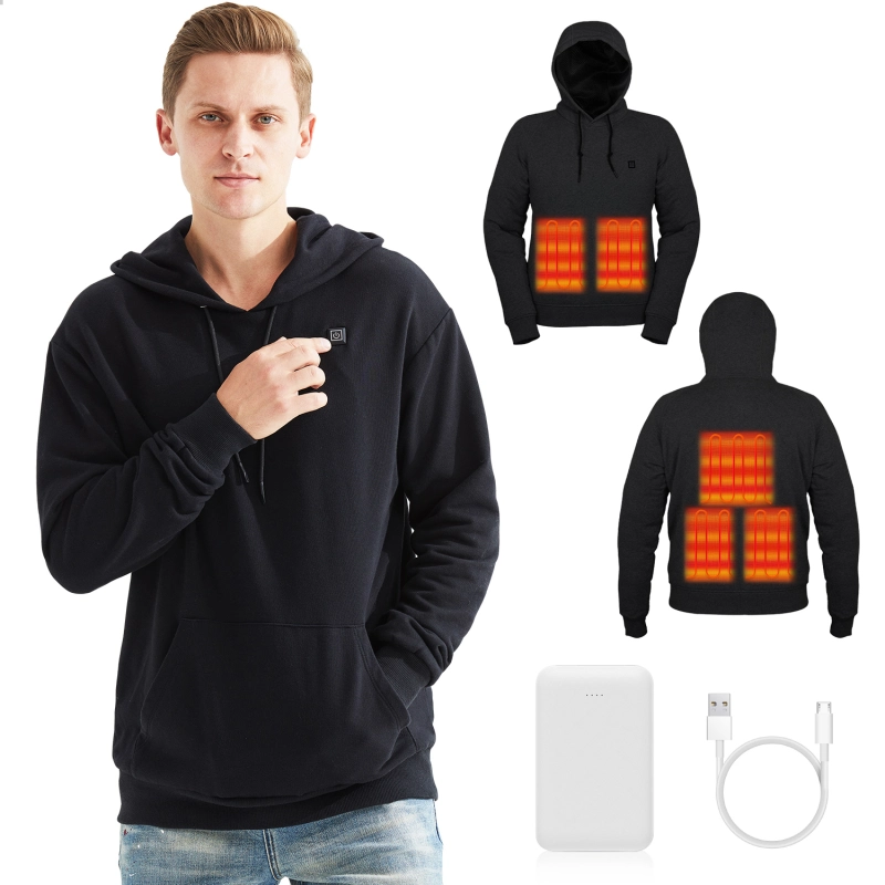 New ARRIS Heated Hoodie Unisex Warm Coat 5 Heating Panels & 3 Temp Settings