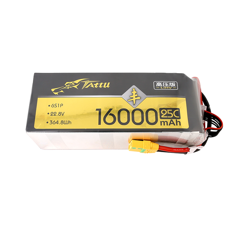 Tattu HV Feng Series 6S 22.8V 16000mah 25C Lipo Battery with XT9-S Connector