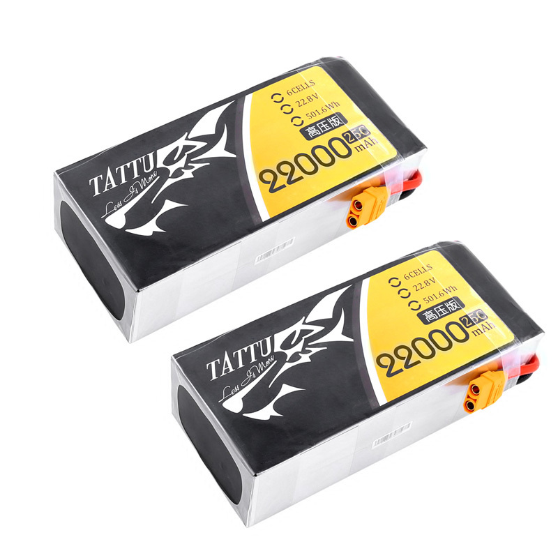 TATTU HV 22000mAh 25C 22.8V 6S1P High Voltage Lipo Battery Pack  for UAV Industrial Drone M900 M1200 Compatible Battery (2 pcs)