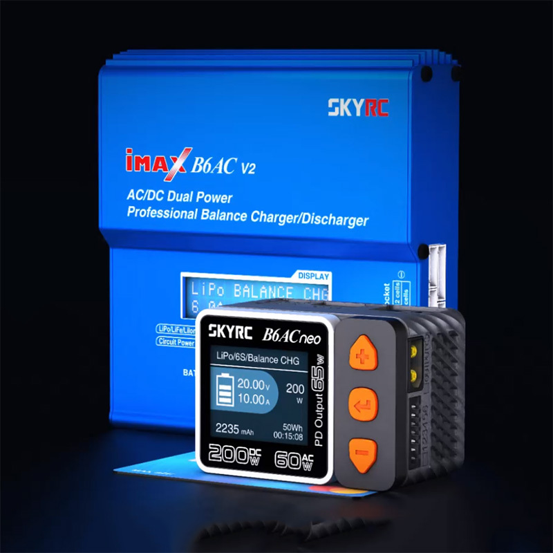 SkyRC B6ACneo Smart Charger DC 200W AC 60W Battery Balance Charger