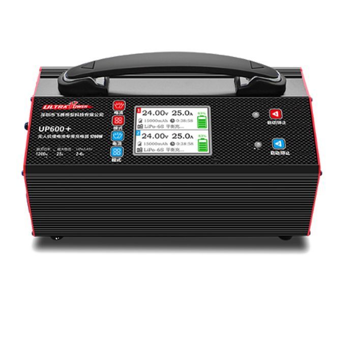 Ultra Power UP600+25A 2-6S Dual Channels Lipo Battery Balance Charger for Agriculture Drone