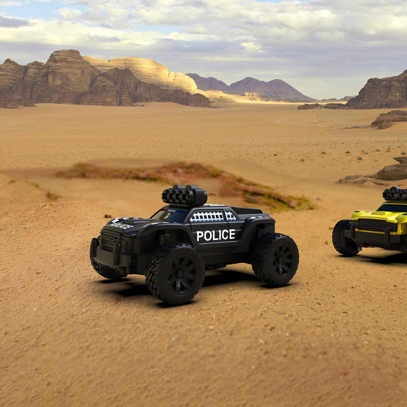 Turbo Racing C82 1/76 2.4G Mini RC Car RTR Police Off-Road Truck