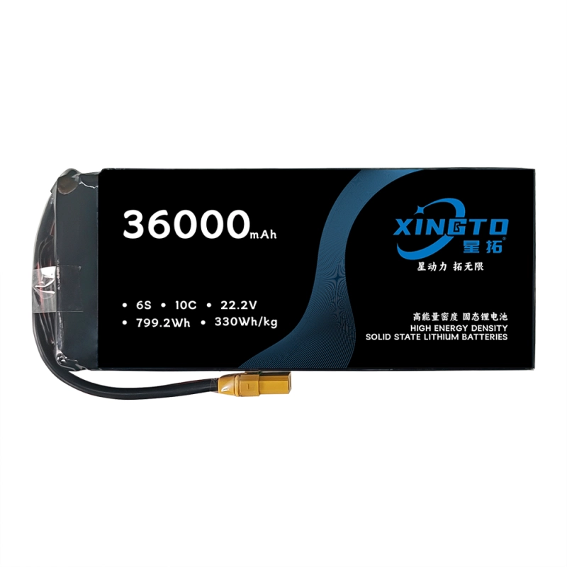 XINGTO 6S 22.2V 36000mah 10C Lipo Battery 330Wh/kg High Density Semi Solid-State Lithium Battery