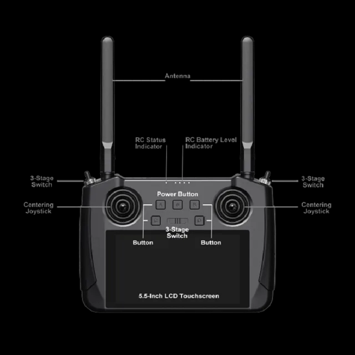 SIYI MK15 Mini Handheld Long Range Remote Controller 15KM 1080P Digital Image Transmission Datalink Transmitter with 5.5" HD Screen
