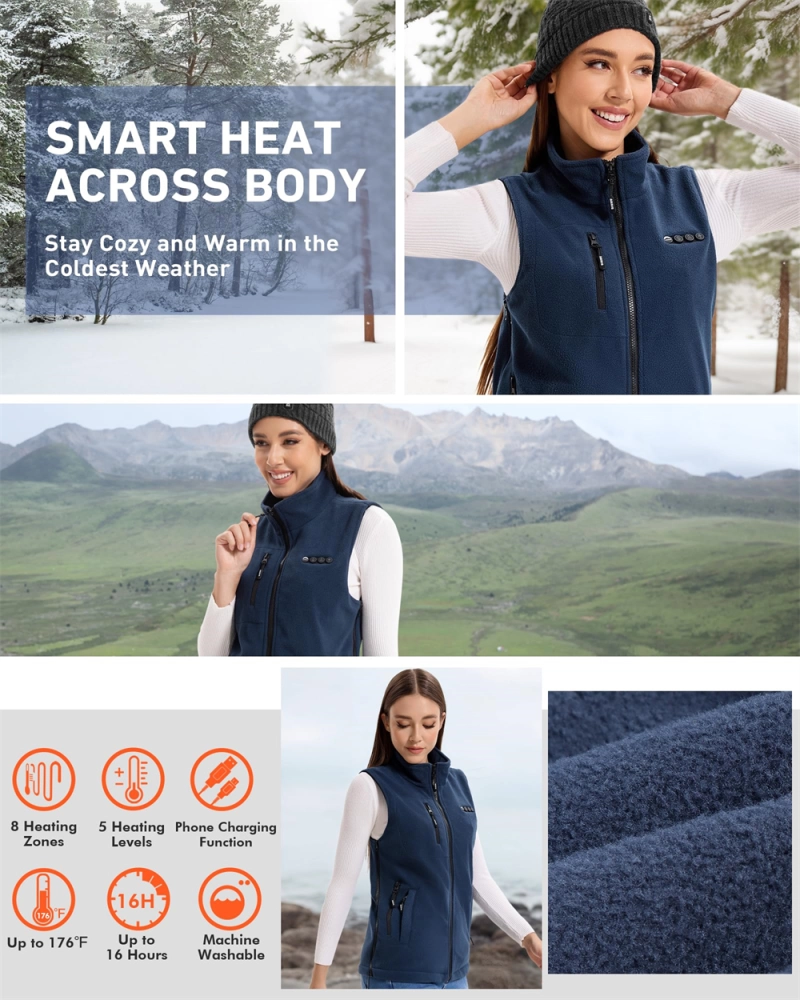 Chaleco Térmico para Mujer ARRIS, Talla Ajustable, Chaleco Eléctrico Chaleco Térmico para Mujer ARRIS, Talla Ajustable, Chaleco Eléctrico