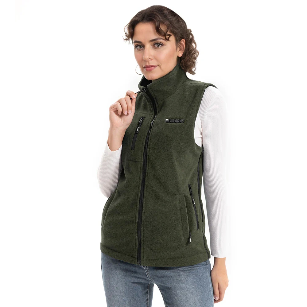 ARRIS Heated Vest for Women, Size Adjustable 7.4V Electric Warm Vest 8 Heating Panels with Battery Pack