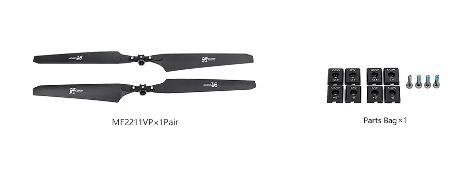 T-Motor MF2211VP Polymer Manual Variable Pitch Folding Propeller