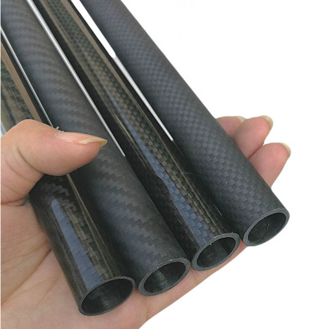 47mmx45mmx500mm 3K Roll Wrapped 100% Carbon Fiber 47mm Carbon Fiber Tube (2 PCS)