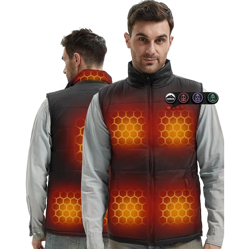 ARRIS Heren Verwarmd Vest, Elektrisch Verwarmend Warm Gilet